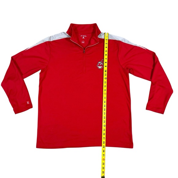 Cleveland Indians Antigua 1/4 Zip Pullover Men's Large Red Chief Wahoo Guardians - Picture 5 of 7